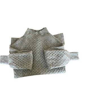 Anthropologie | Moth Alpaca Gray Textured Pullover Sweater - Size Small